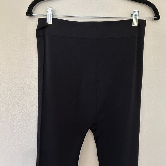 BLACK VERY  HIGH WAIST,  WARM LEGGINGS WITH BOWS ON ANKLES     SIZE XL - Picture 3 of 7